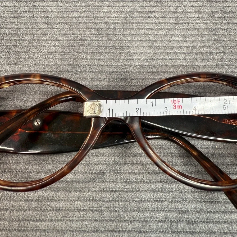 Vintage Tortoise Shell Snake Temple Y2K Eyeglasses Gold Serpent‎  Oval Frames